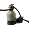 Side View Of Carefree Sand Filter System with Hi-Flo Pump