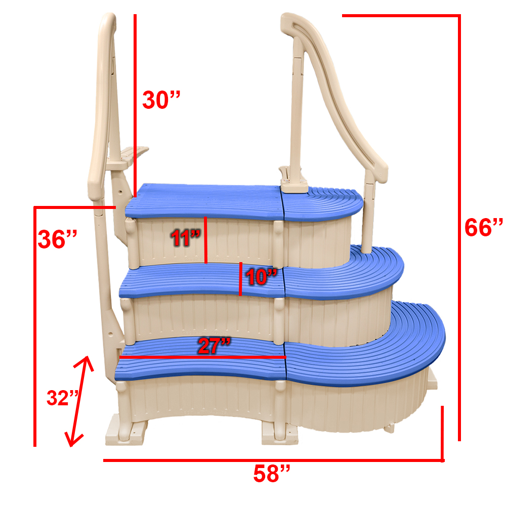 Confer® Inground Steps Measurements