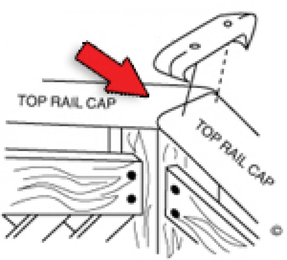 Fanta-Sea&trade; 6&frac12;' Vinyl Top Rail Cap