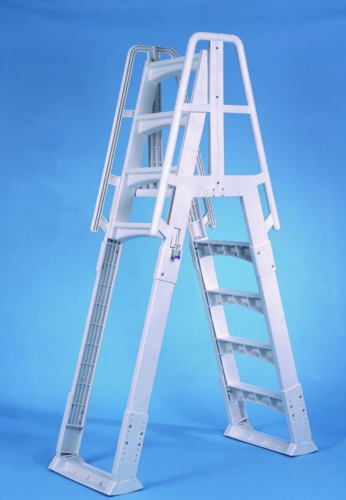 Vinyl Works Slide Lock Resin A-frame Ladder w/ Barrier (Various Colors)