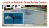 Loop-Loc&trade; Rectangular w/ 1' Right OffSet Steps Mesh Safety Cover 16' x 32' + 4' x 8'