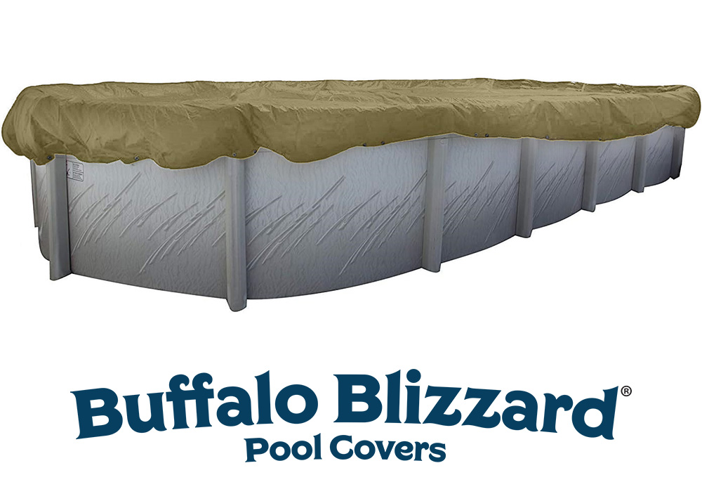 Buffalo Blizzard&reg; Supreme Plus Winter Cover w/ Cover Clips - Oval Pools