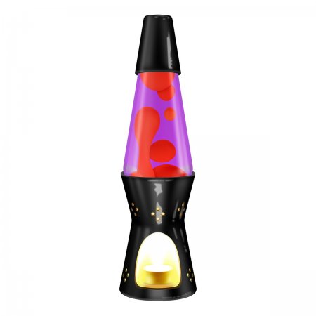 Black, Yellow & Purple <BR> Candle LAVA® Lamp 11.5"