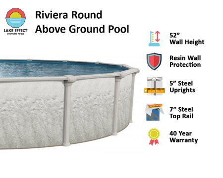 Riviera by Lake Effect® Pools Round Above Ground Pool Infographic