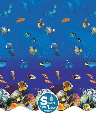 SmartLine® Rectangular Caribbean Replacement Liner for use with Fanta-Sea™ Pools - 5.5' Deep End, 25 Gauge (Various Sizes)