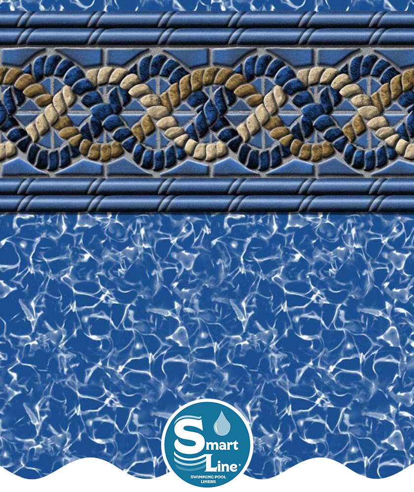 SmartLine&reg; 16' x 32' Rectangular Mystri Gold Replacement Beaded Liner for use with Fanta-Sea&trade; Pool - 4' Flat Bottom (Various Gauges)