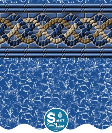 SmartLine&reg; 16' x 32' Rectangular Mystri Gold Replacement Beaded Liner for use with Fanta-Sea&trade; Pool - 4' Flat Bottom (Various Gauges)