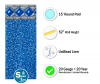 SmartLine&reg; 15' Round Crystal Tile Unibead Liner 52" H (Various Gauges)