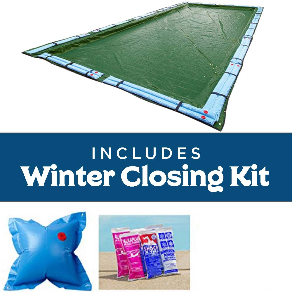 Inground Green Winter Cover With Kit