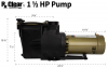 Rx Clear&reg; Ultimate Niagara Inground Pump With 48 Frame -1&frac12; HP