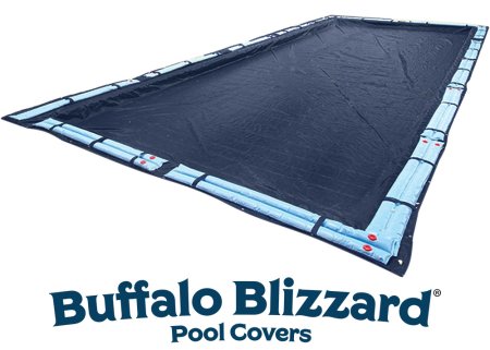 Buffalo Blizzard® Deluxe Blue/Black Winter Cover w/ Waterbag Kit (Various Sizes)