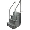 Aqua Select® Above Ground Grey Anti-Slip Pool Steps with Hand Rails