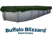 Buffalo Blizzard® Supreme Plus Green/Black Winter Cover for a 18' x 36' Oval Pool
