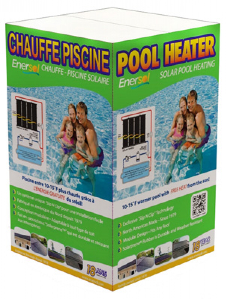 1' x 8' Enersol Solar Pool Heaters w/ Hardware (Various Quantity)