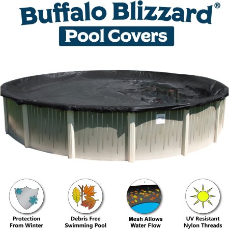 Buffalo Blizzard® Micro Mesh Draining Winter Cover for a 16' Round Pool