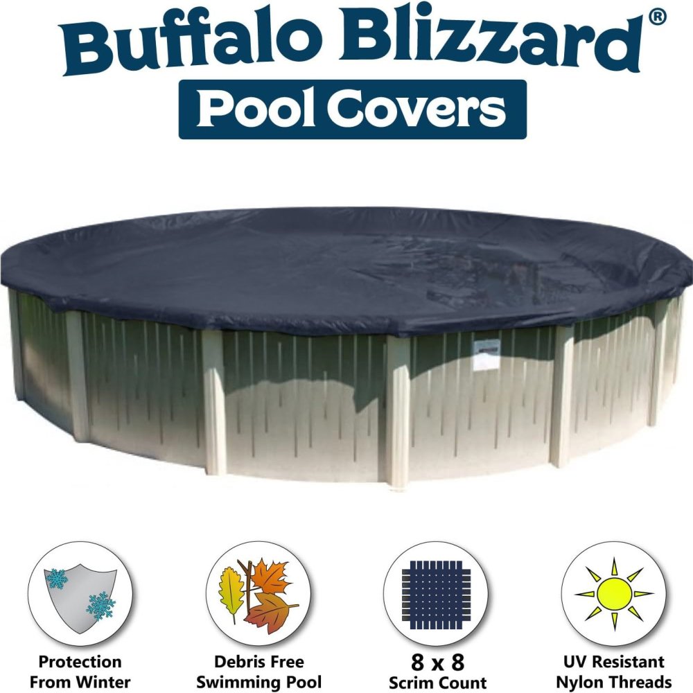 Buffalo Blizzard&reg; Deluxe Winter Cover w/ Wind Guard Clips - Round Pools