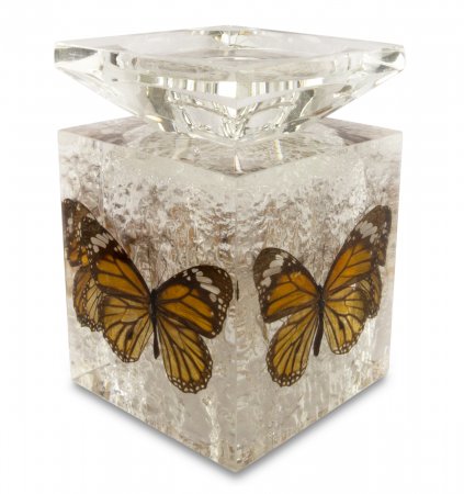 Candle Holder w/4 Tiger Butterflies