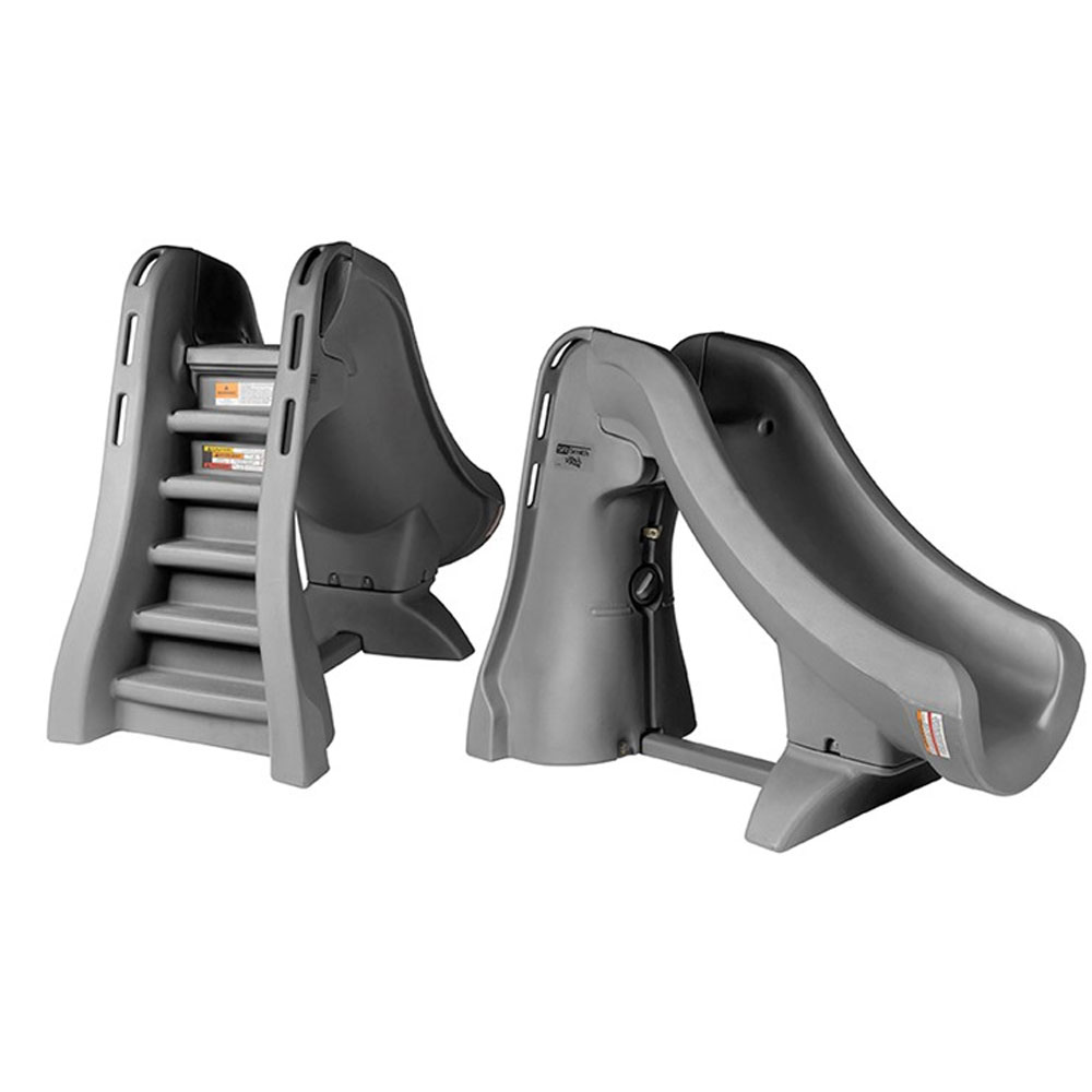 SlideAway&trade; Removable In-Ground Pool Slide | GRAY