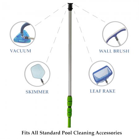 Aqua Select® EZ-Clip Vacuum Pole With Rubber Grip Infographic
