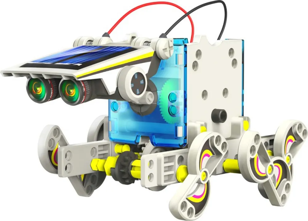 Kit zum Basteln von Solarrobortern. Solar-Roboter-Set pädagogisches Robotikspielzeug REY 14 in 1 Solarroboter
