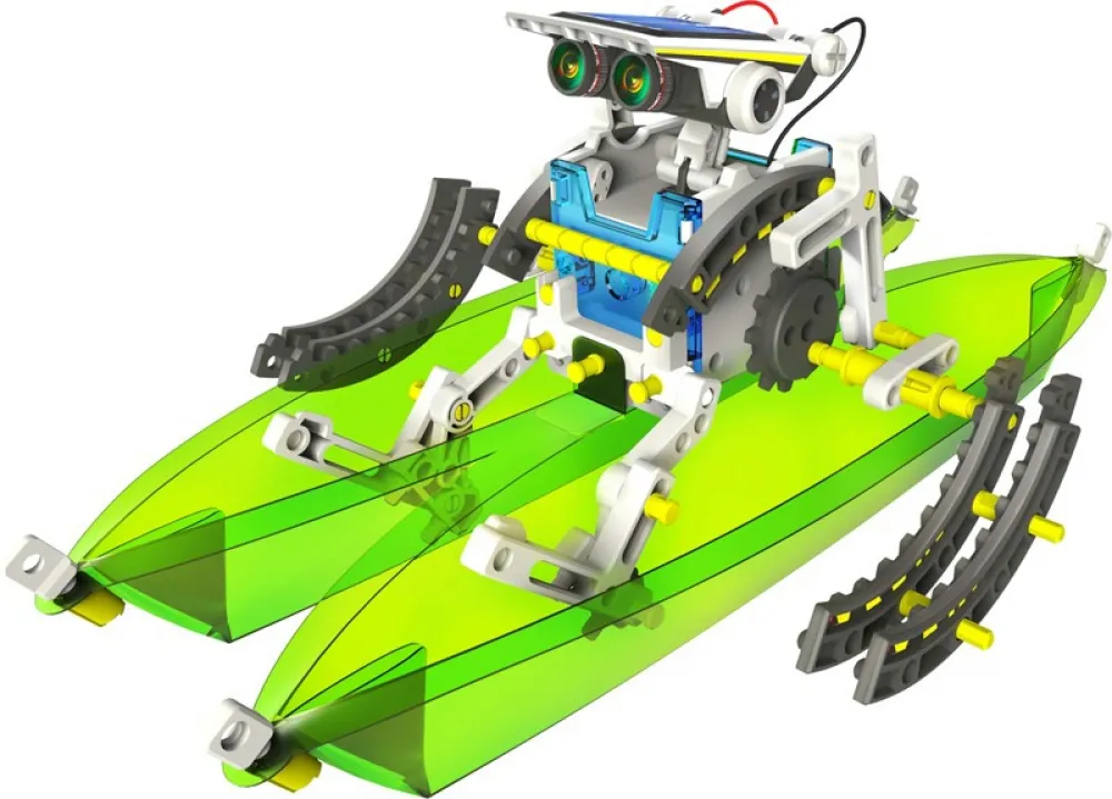 Kit zum Basteln von Solarrobortern. Solar-Roboter-Set pädagogisches Robotikspielzeug REY 14 in 1 Solarroboter