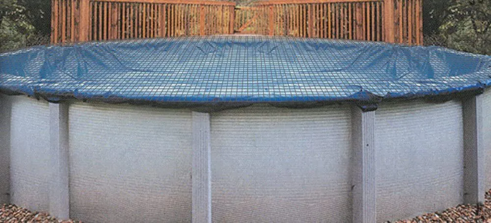 27-Feet Round Leaf Net Cover for Above Ground Pools, Fits 24' Round Pool,  Works Well with Solar Covers, Keeps Leaves Out of Your Pool- 27ft Blue